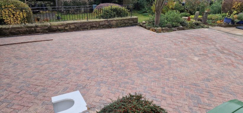 Block Paving drive in sheffield cleaned